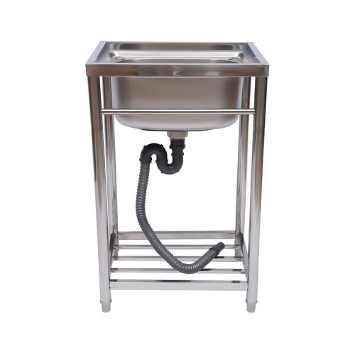 Stainless Steel Single Basin Sink for Kitchen, Restaurant, and Garage Use