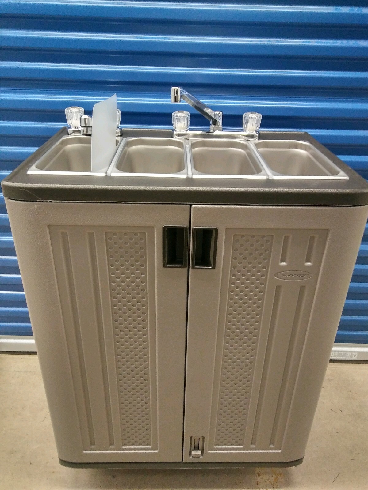Portable Sink Mobile Concession three – compartment Hot Water w/Hand Wash Sink