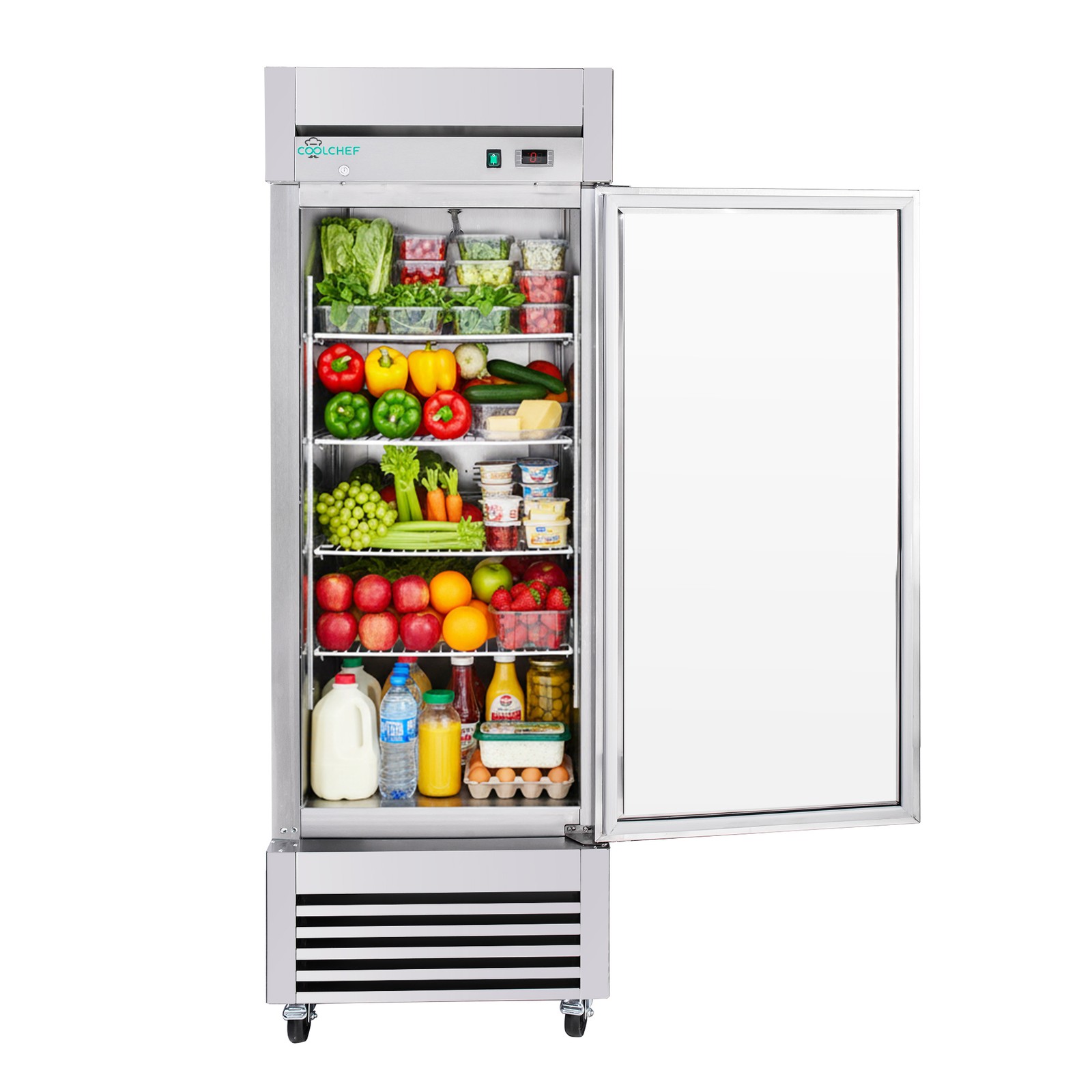 27» Reach-In Freezer Commercial Upright Stainless Steel Solid 1 Door 23 Cu.ft.