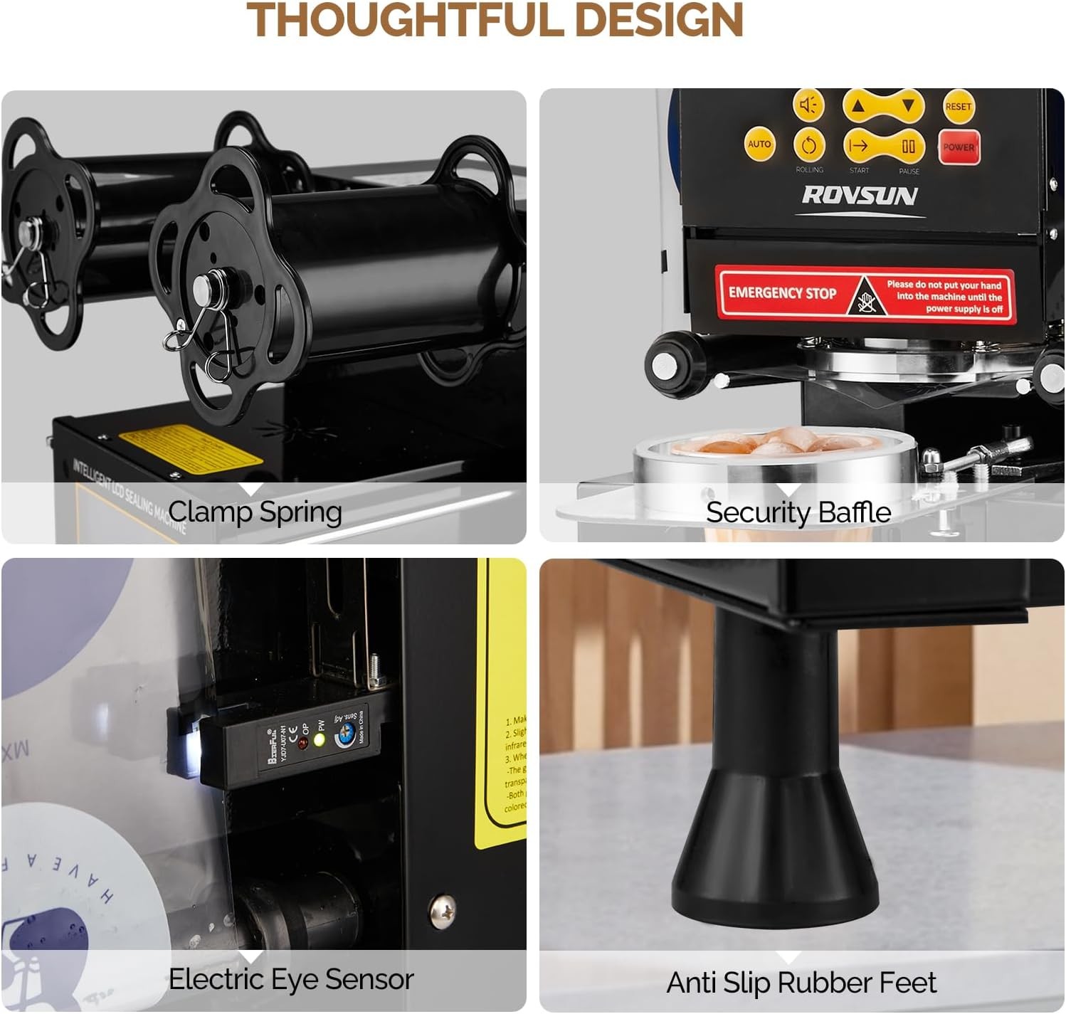 Cup Sealing Machine, Fully Automatic Cup Sealer Machine for Bubble Milk Tea Cofe