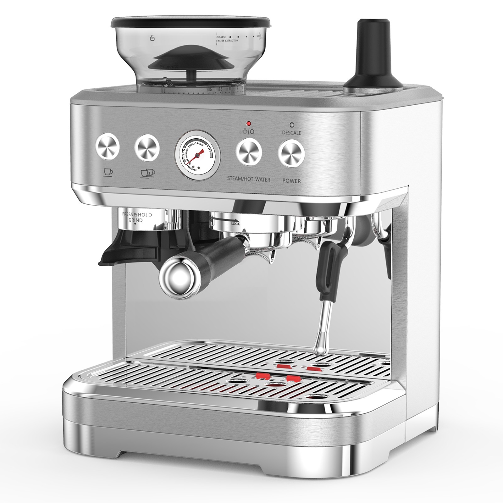 Espresso Machine 15Bar 85oz Tank w/ Milk Frother for Perfect Lattes&Cappuccinos