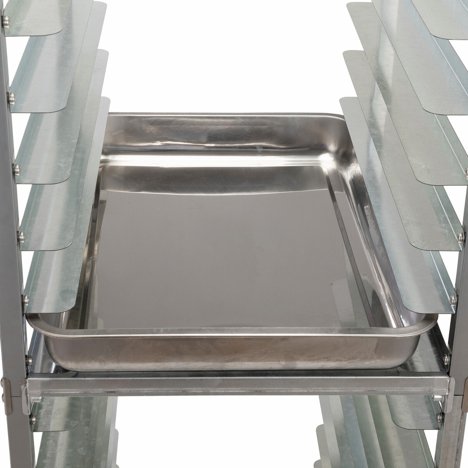20-Tier Bun Rack Pan Bakery Galvanized Iron Pan Rack with 4 Wheels for Catering