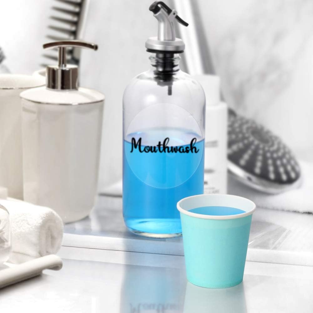 AOZITA [210 Pack] 3 Oz Paper Cups, Sky Blue Mouthwash Cups, Disposable Bathroom