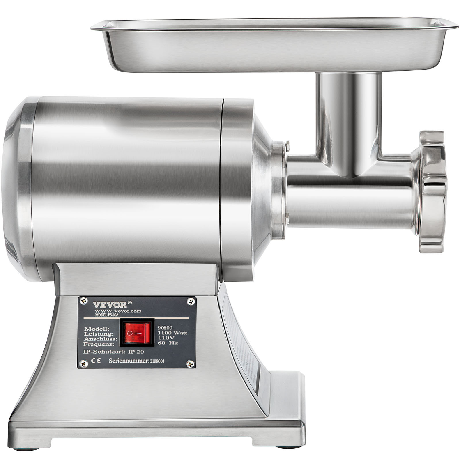 VEVOR 1.5HP Commercial Electric Meat Grinder 1100W Stainless 550lbs/h Heavy Duty