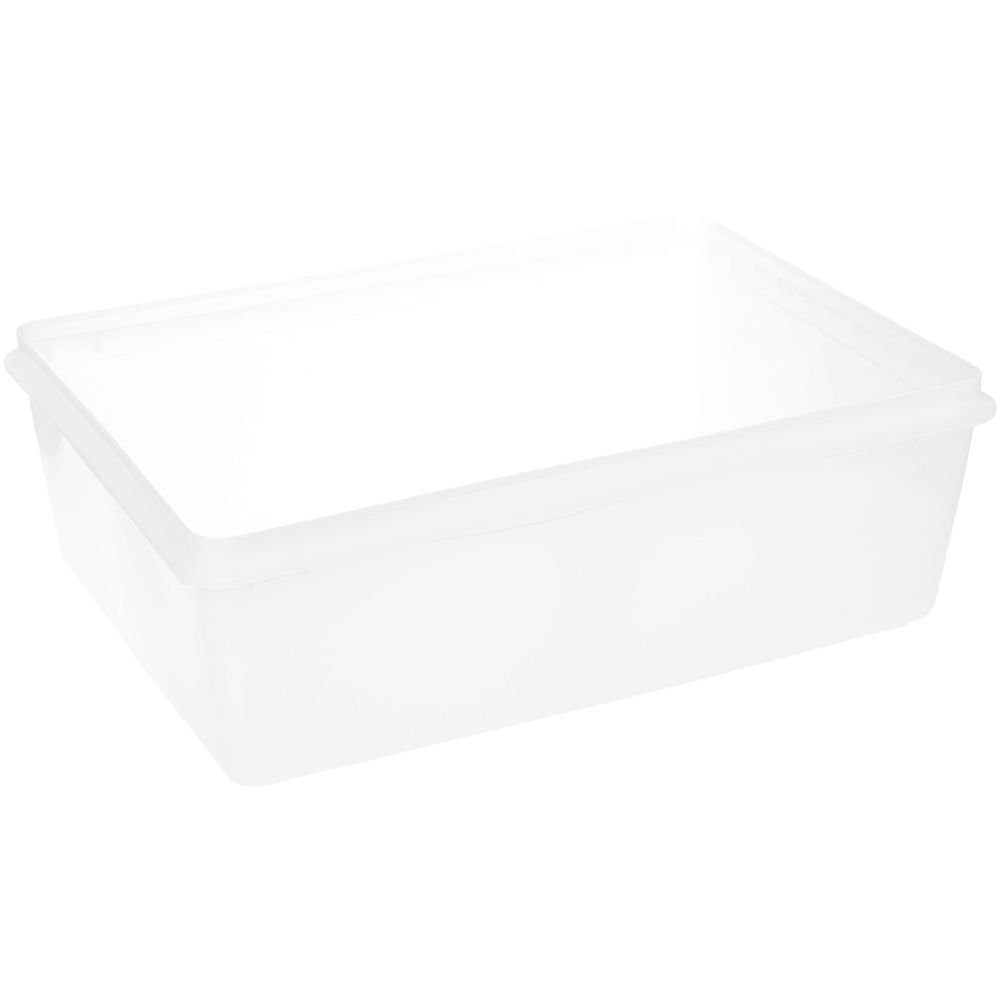 Food Storage Container Translucent 3.2 Gallon Plastic- 15 3/4″L x 11 3/8″W x 5