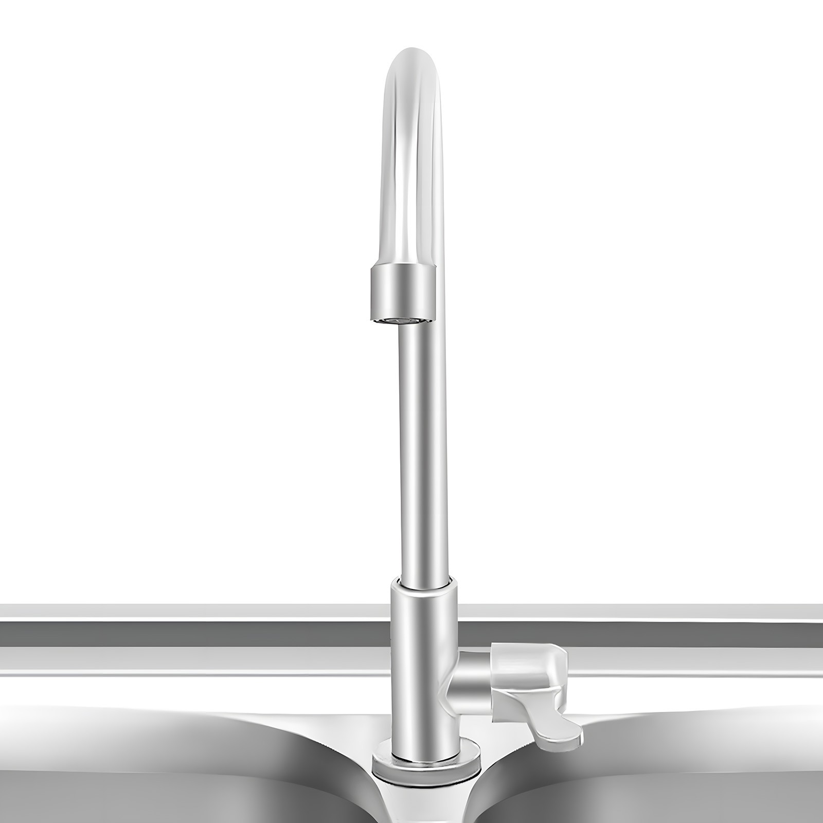 Stainless Steel Commercial Sink Utility Sink 2 Compartment Kitchen w/Prep Table