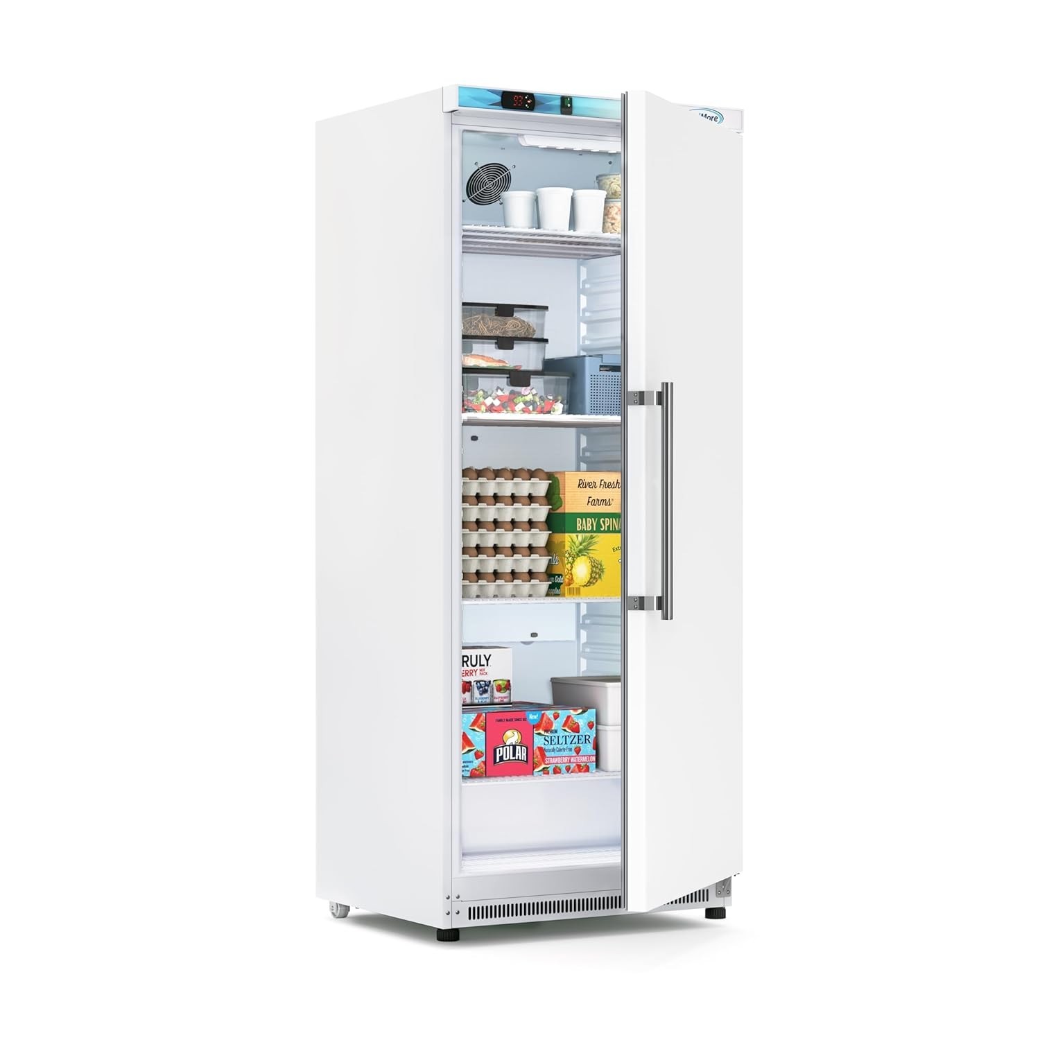 Professional Grade 20 Cu. Ft. White Refrigerator with Manual Defrost & 4 Shelves