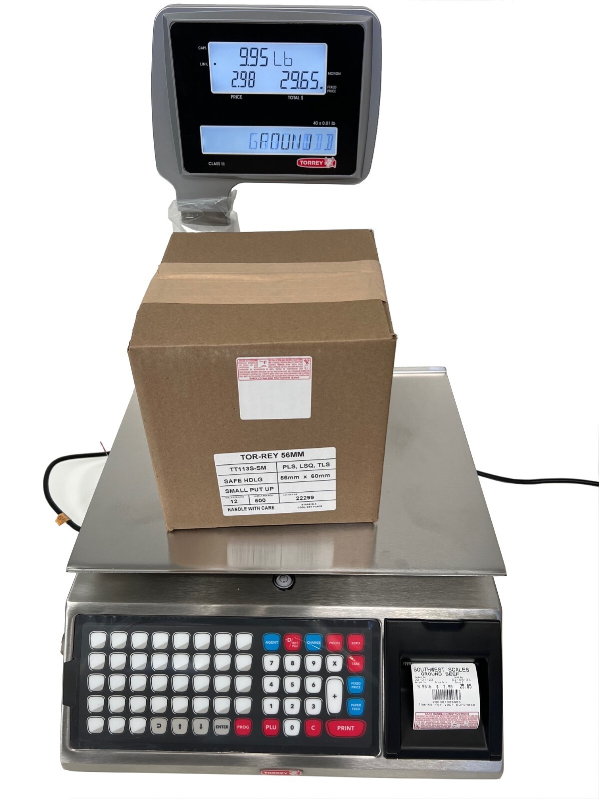 Tor-rey W-LABEL 40L 40 lb Wi-Fi Price Computing Scale with 1 Case SHI Labels