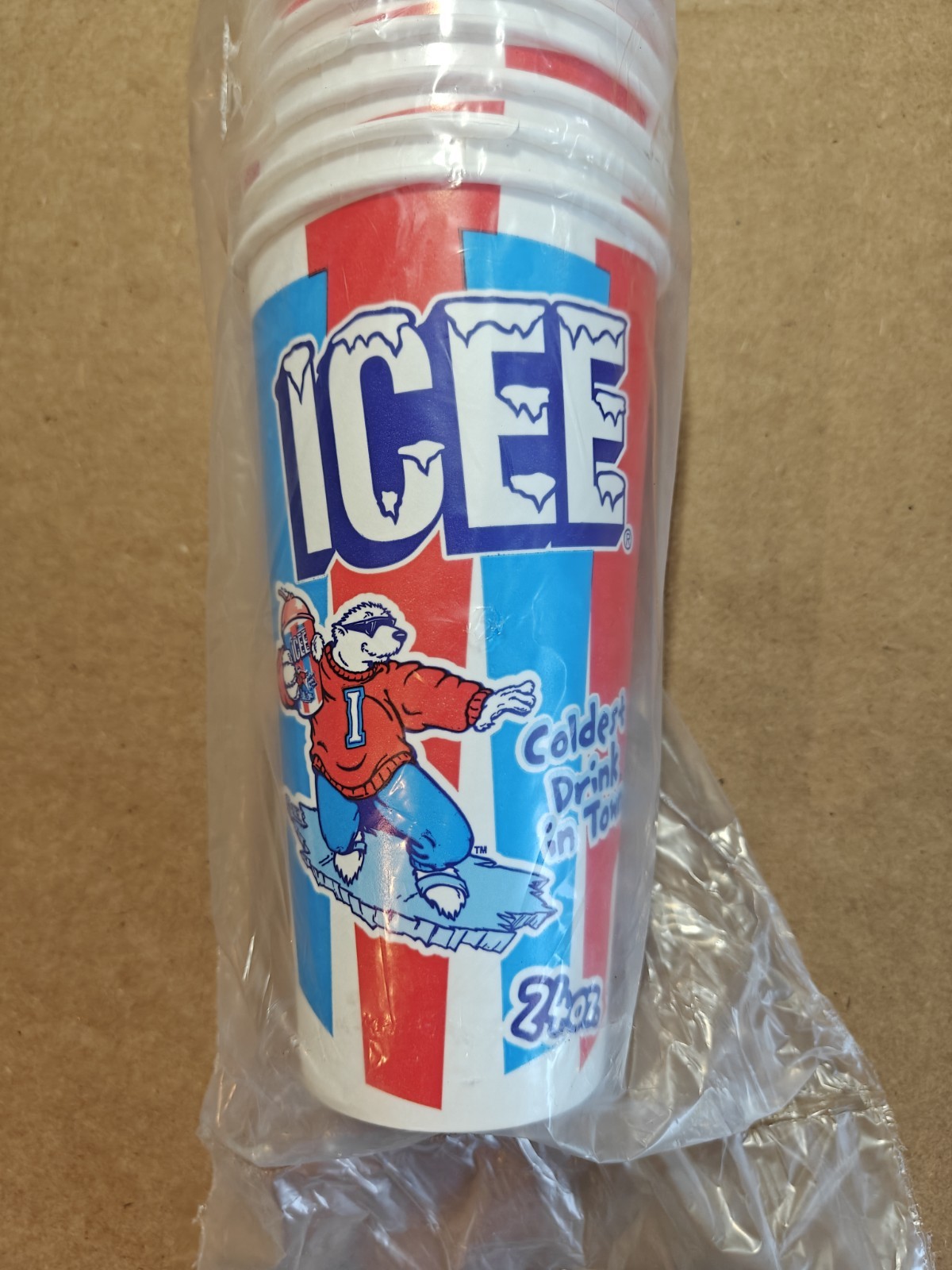 ICEE Paper Cups – 24oz – 25 Points EA – 50 Cups per Sleeve – NEW