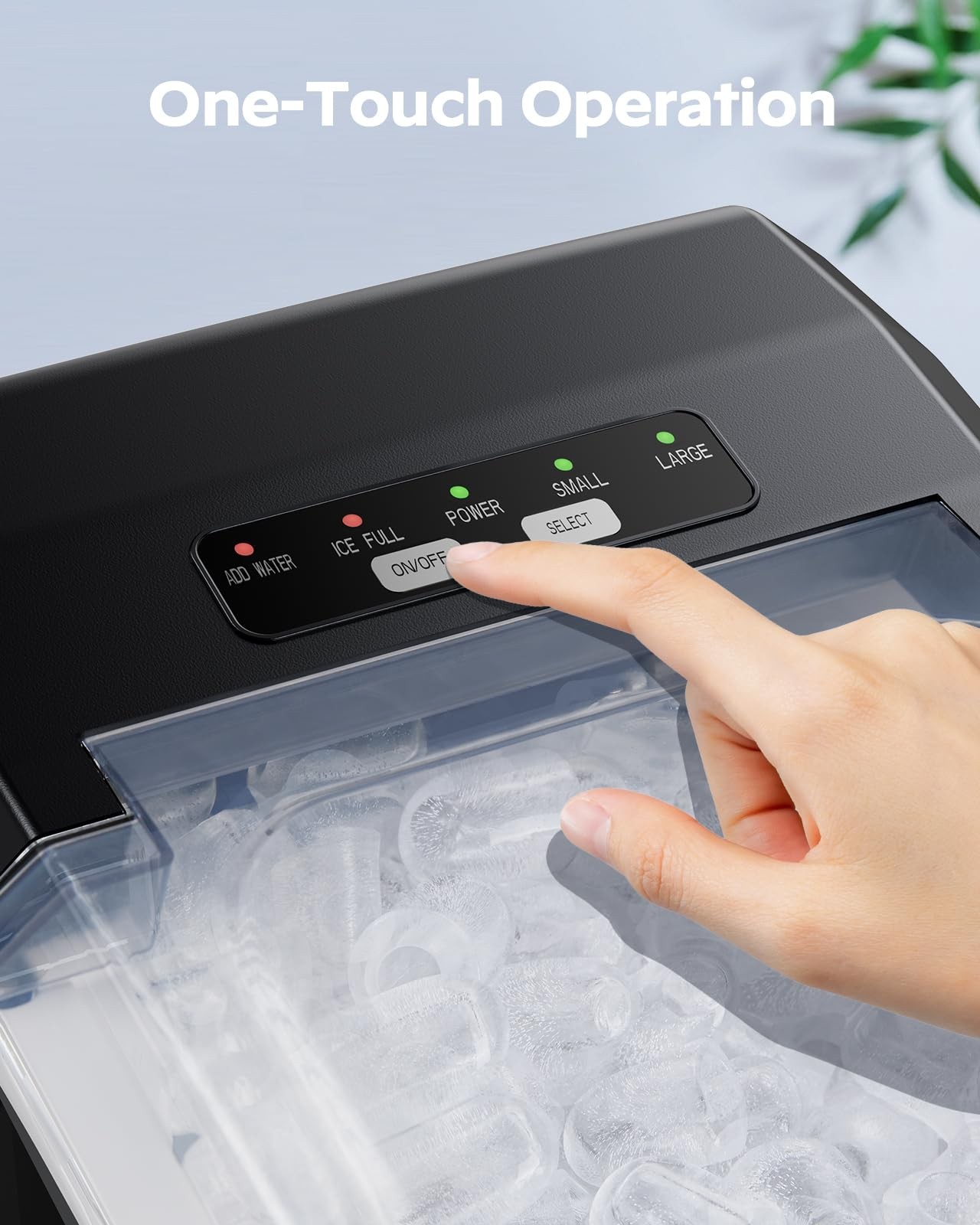 HOMEZAY Ice Maker Countertop, 9 Cubes Ready in 6 Mins, 26 lbs per Day, Black