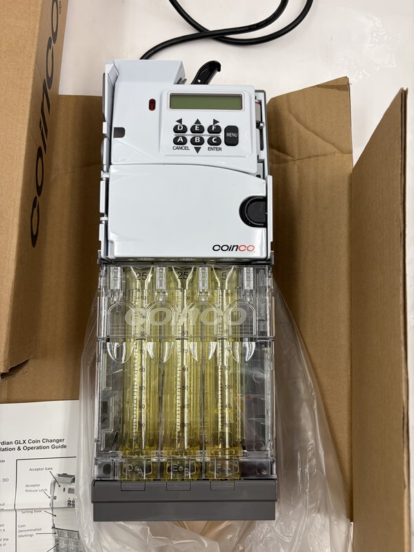 COINCO GLXUS-BE GUARDIAN GLX 6 TUBE COIN CHANGER MECH ACCEPTOR 24V MDB
