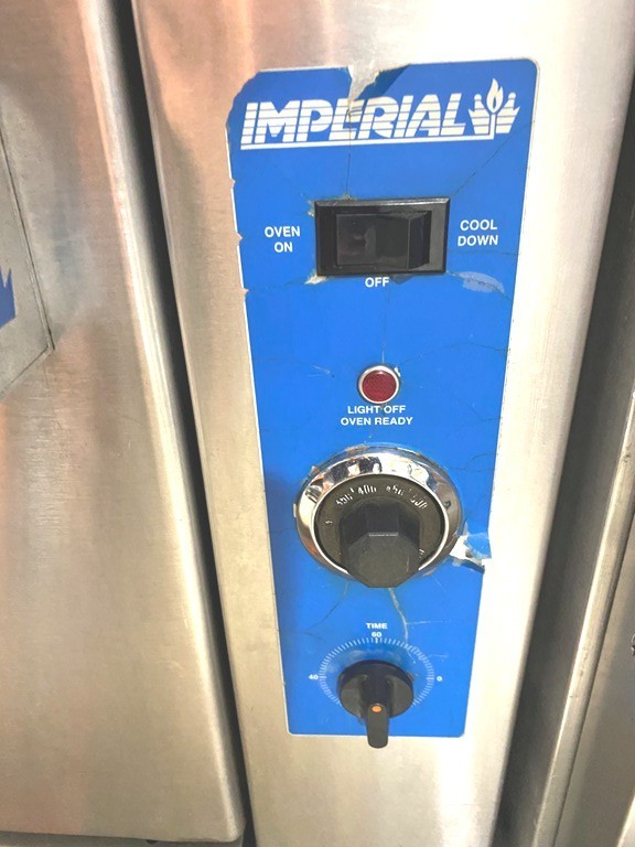 Griddle/ Broiler Imperial IR-36BR-C Radiant Broiler Range Convection Oven Gas