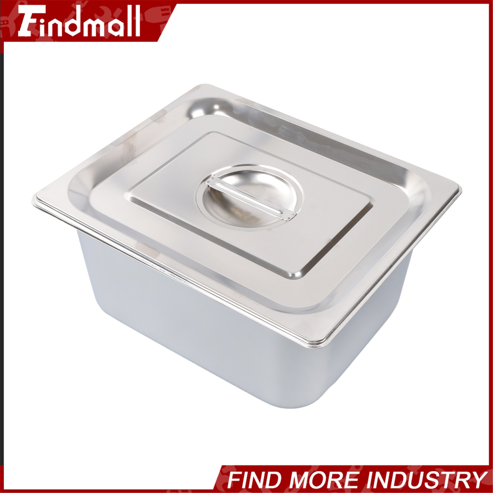 Findmall 4 Pack Set 6″ Deep 1/2 Size Steam Table Pans Hotel Prep Buffet Pan