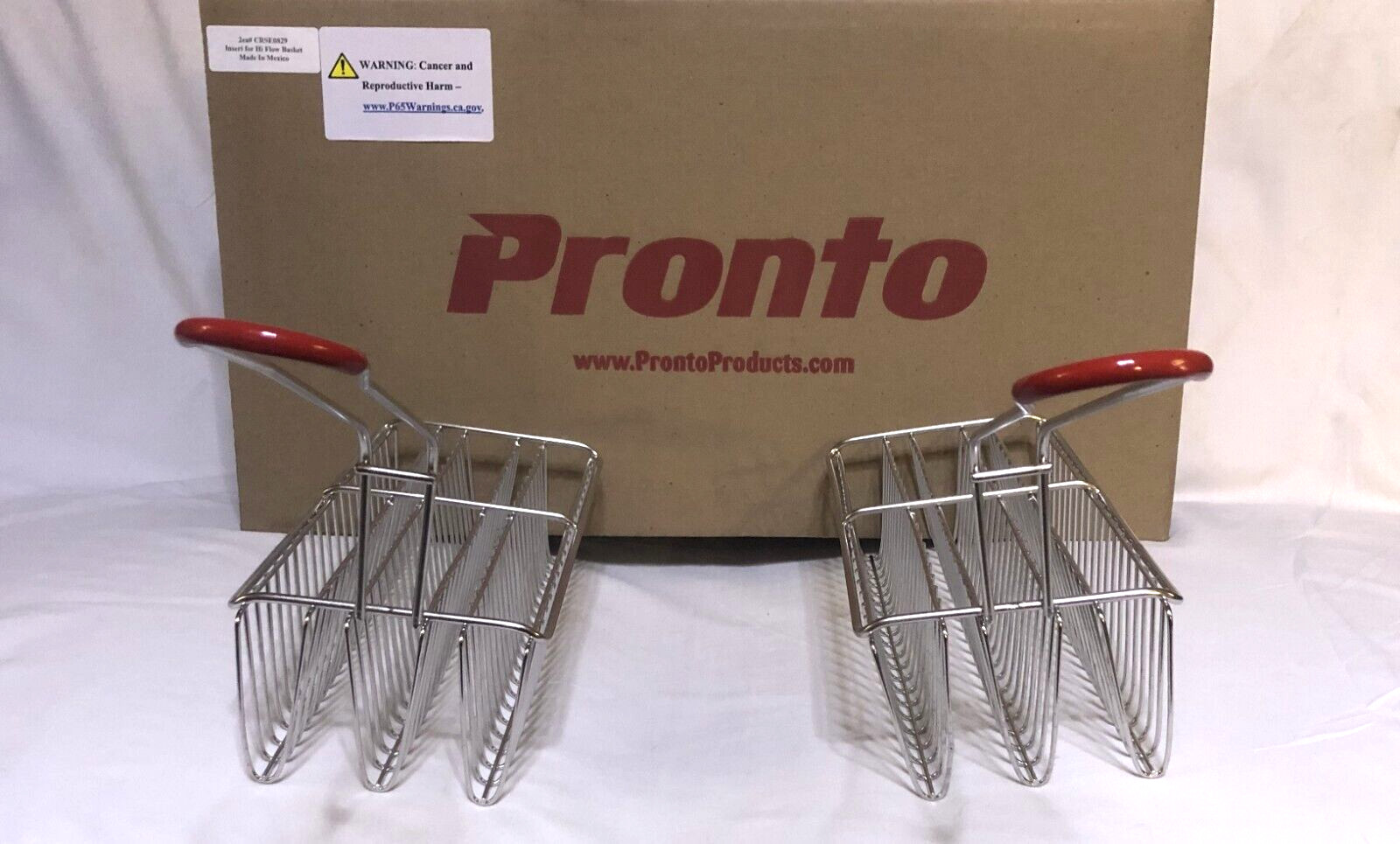 Pronto Turnover Burrito Mesh Fry Basket Steel with Nickel & Chrome Plated Finish