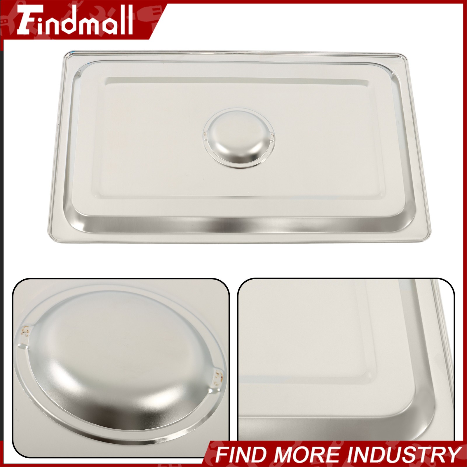 Findmall 4″ Deep Full Size Steam Table Pans w/ Lids 4 Pack Set Hotel Food Buffet