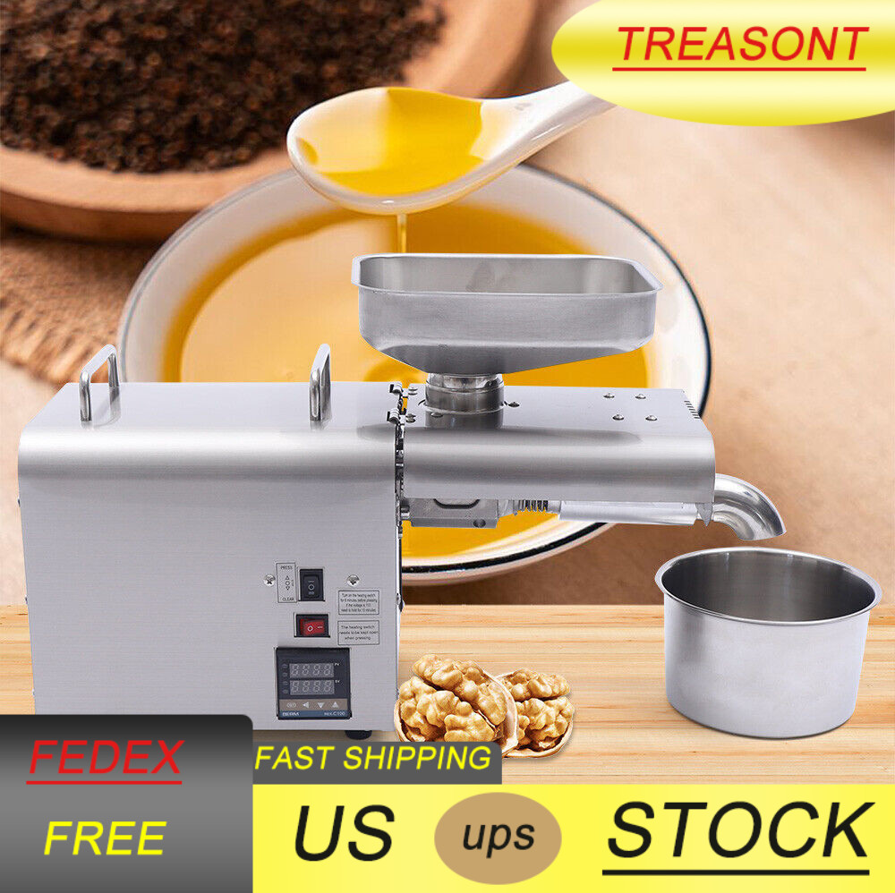 7 Kg/H 0.75 KW Oil Press Machine Automatic Oil Extractor Cold & Hot Oil Presser