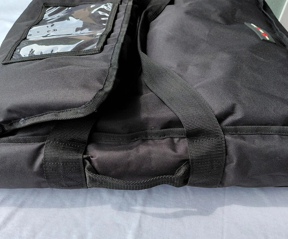 Pizza Insulated Delivery Bag Hot Thermal Delivery Car Carrier Large Black 19×22″
