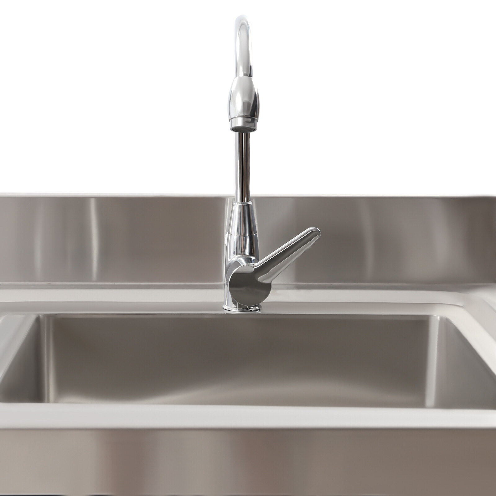 Stainless Steel Utility Sink Single Bowl Free Standing Kitchen Sink Farmhouse