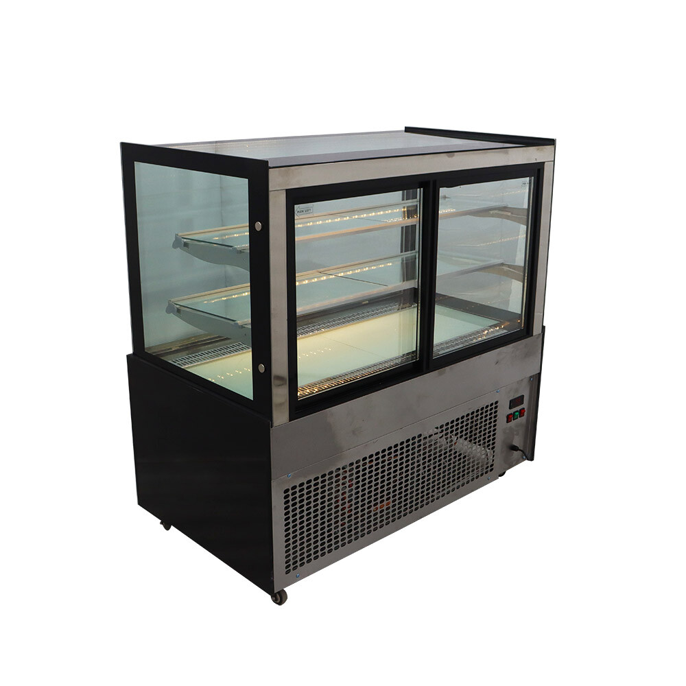 Floor Model Refrigerated Display Case Rear Door Air Cooling Adjustable Rack 220V