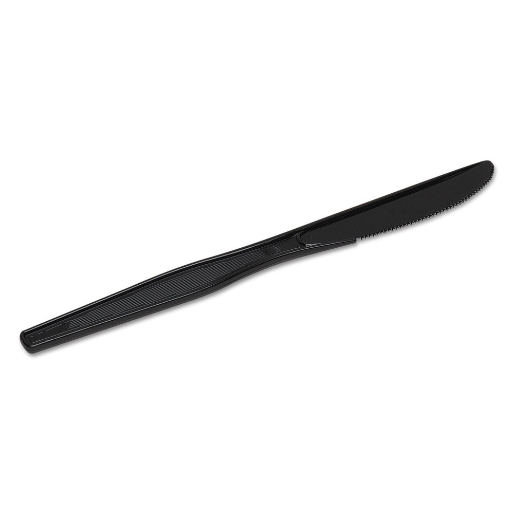 Dixie KM517 Plastic Cutlery Heavy Mediumweight Knives – Black (1000/Carton) New