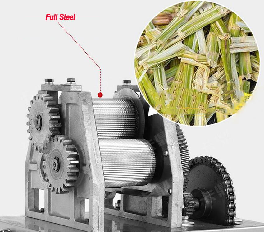 Commercial Sugarcane Press Sugar Cane Press 3 Rollers Stainless Steel 660 lbs/h