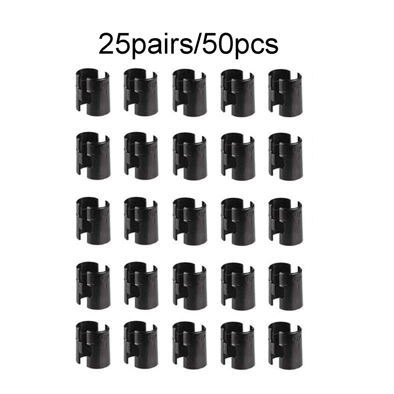 50-Packs Wire Shelf Clips Shelving Split Sleeves Lock Metal Rack Locking Plasti.
