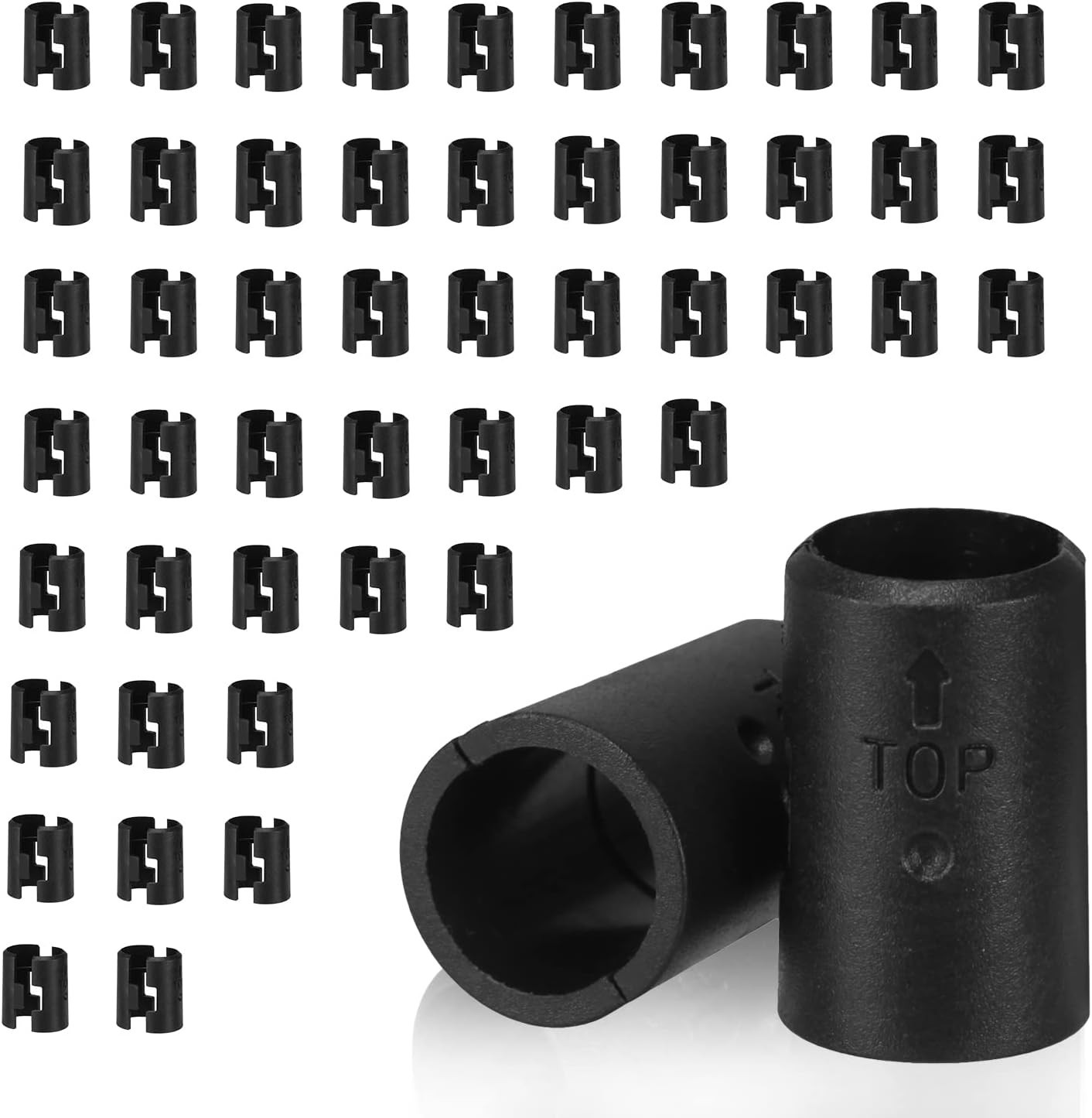 50 Pairs Wire Shelf Clips, Black Shelf Lock Clips for 3/4 Inch Post Shelving, Pl