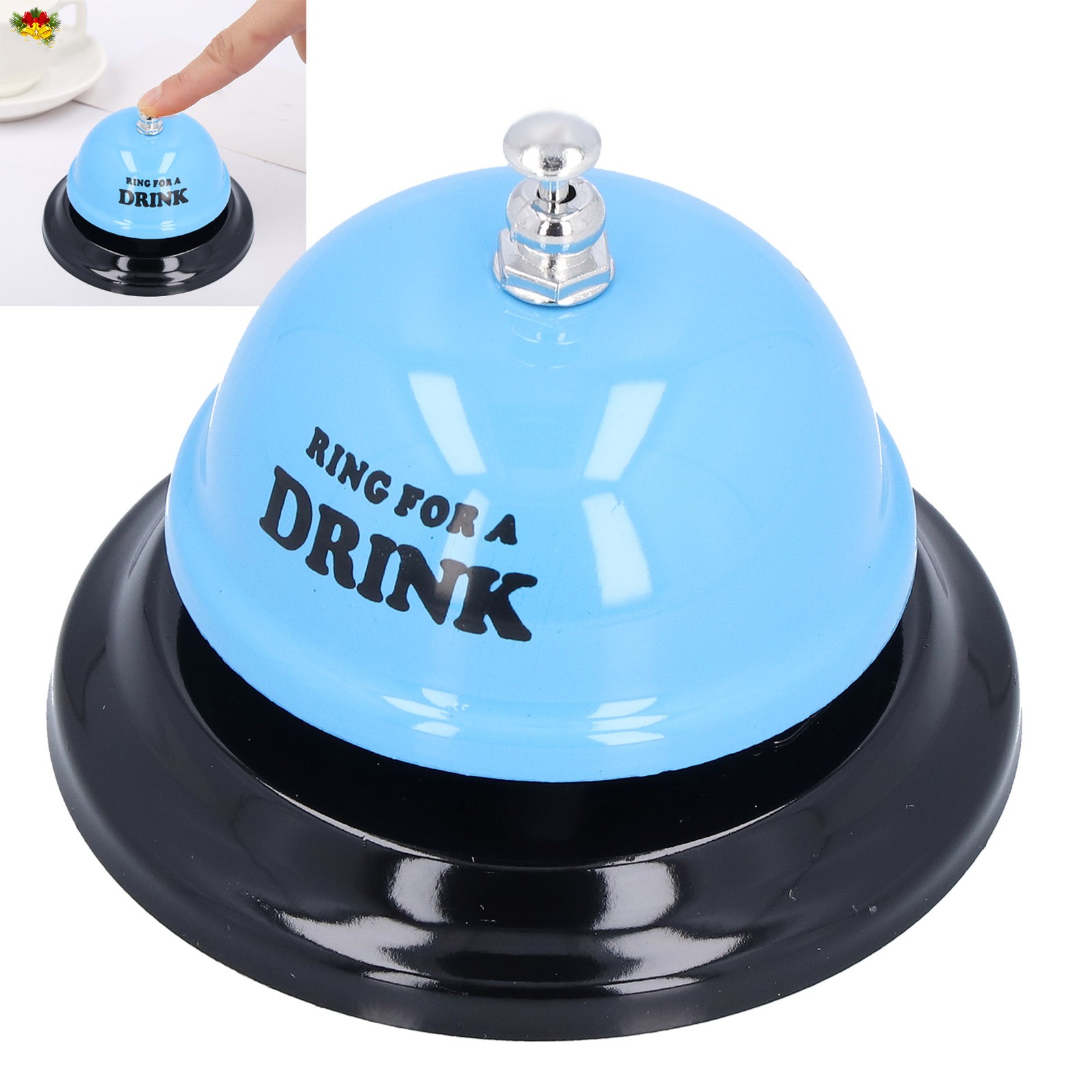 Hot Blue Restaurant Call Bell With Anti-Slip Base Manual Meeting Bar Service
