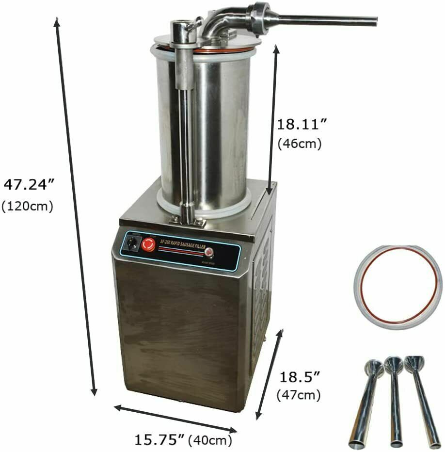 Commercial Use！110V Hydraulic Sausage Stuffer 26L Auto Sausage Maker Meat Filler