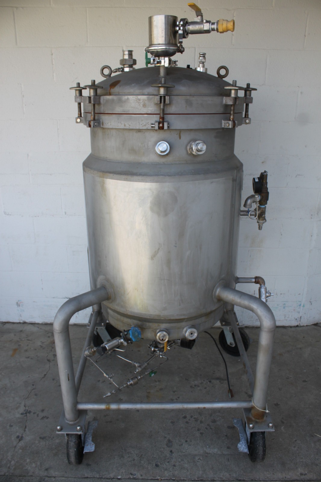 Cherry Burrell Stainless Steel Pressure Tank on Wheels AS-IS