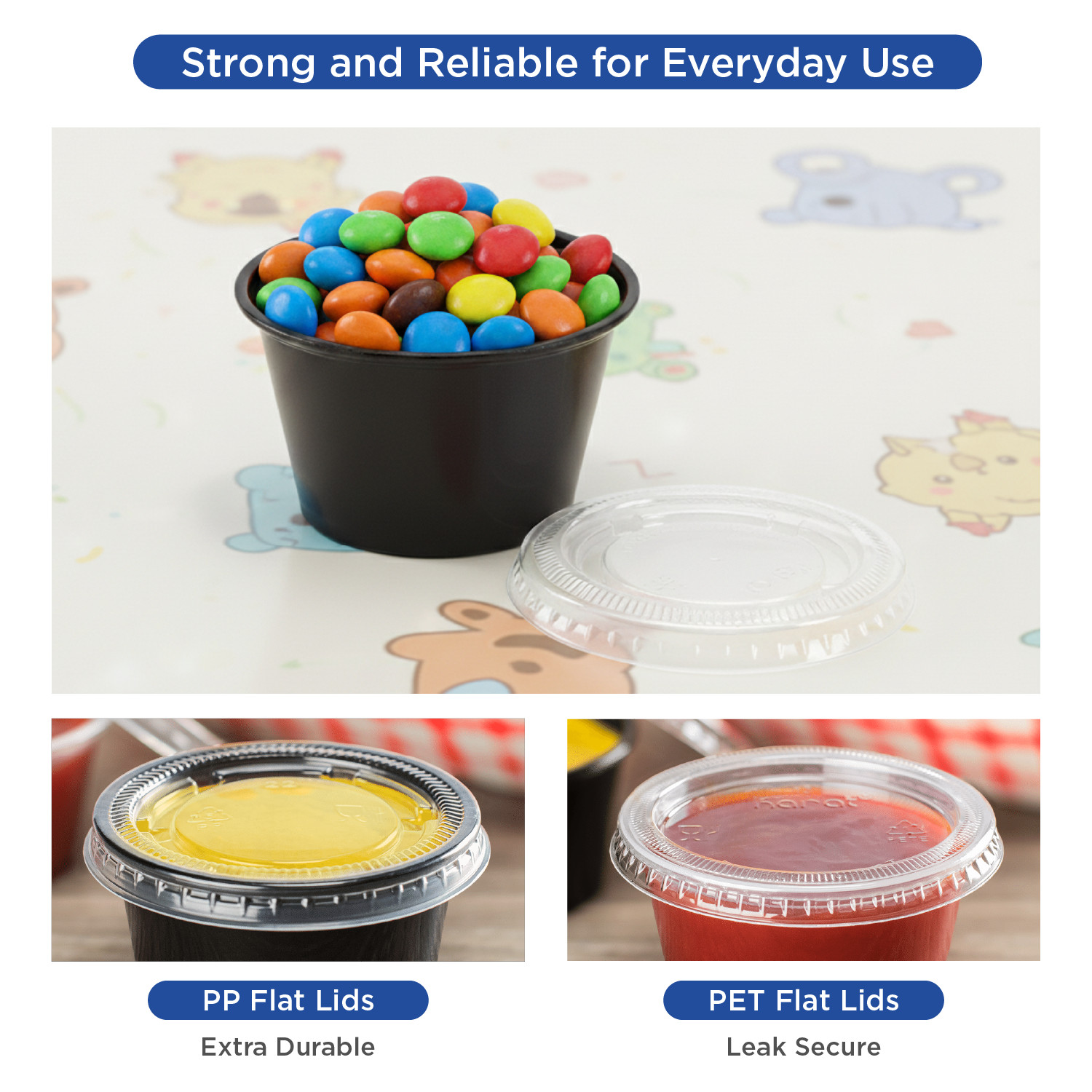 Karat 1.5oz PP Plastic Portion Cups – Clear – 2,500 ct, FP-P150-PP