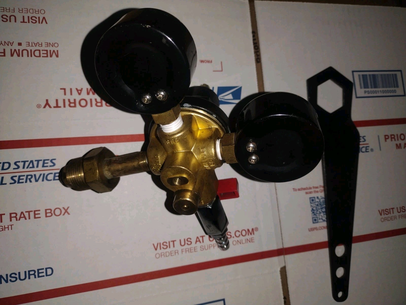 Micro Matic Double Nitrogen Regulator Draft Beer Keg System 0-60 PSI Supply Feed