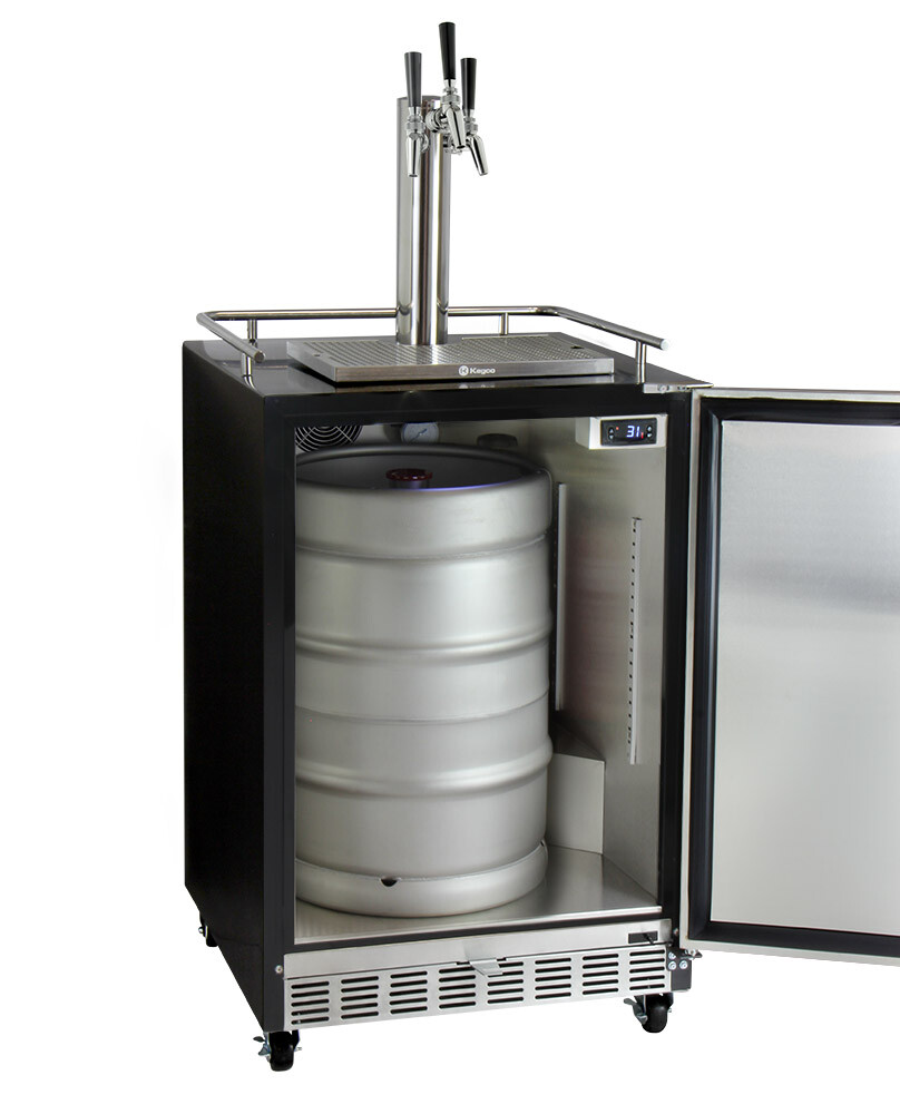 Kegco HK38BSC-L-3 3-Tap Commercial Built-In Kegerator w/ X-CLUSIVE Dispense Kit