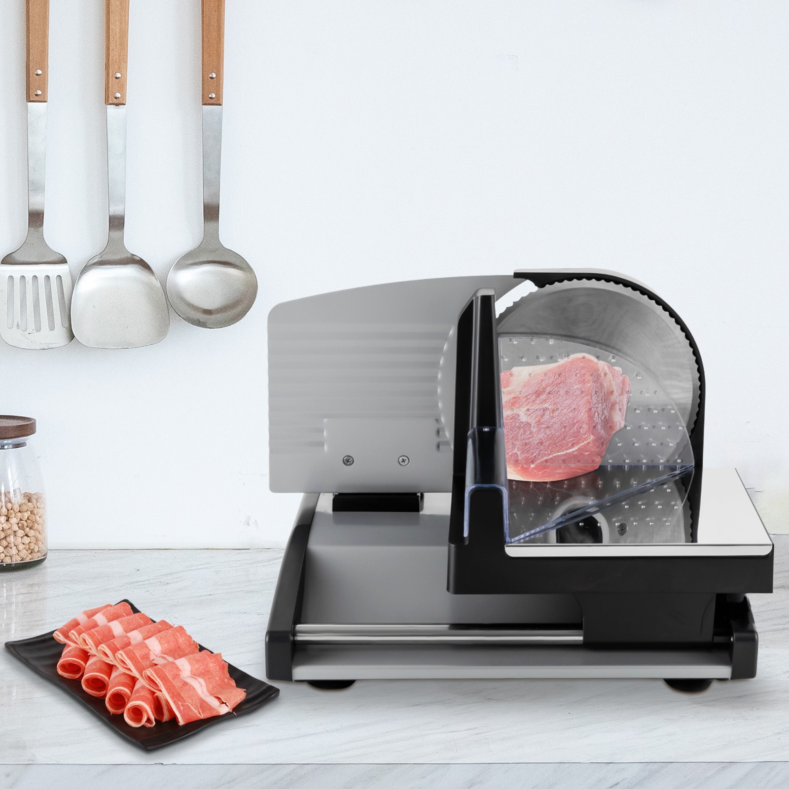 200w Fruit Cutter Food-grade Stainless Steel Meat Slicer Bread Slicing Machine