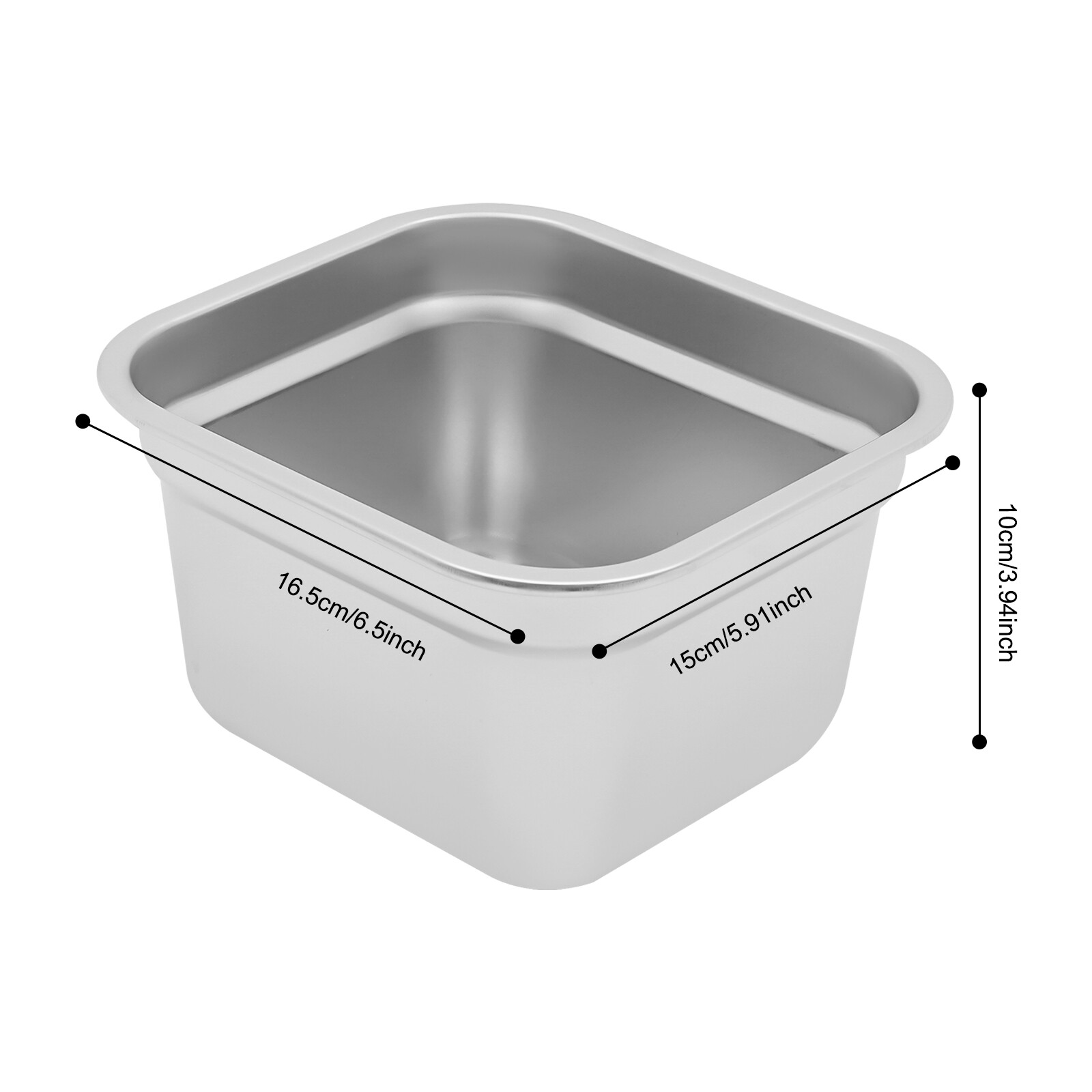 8 Pack Stainless Steel, PP Pans with Lids Hotel Food Prep Pan Silver Hotel Pans