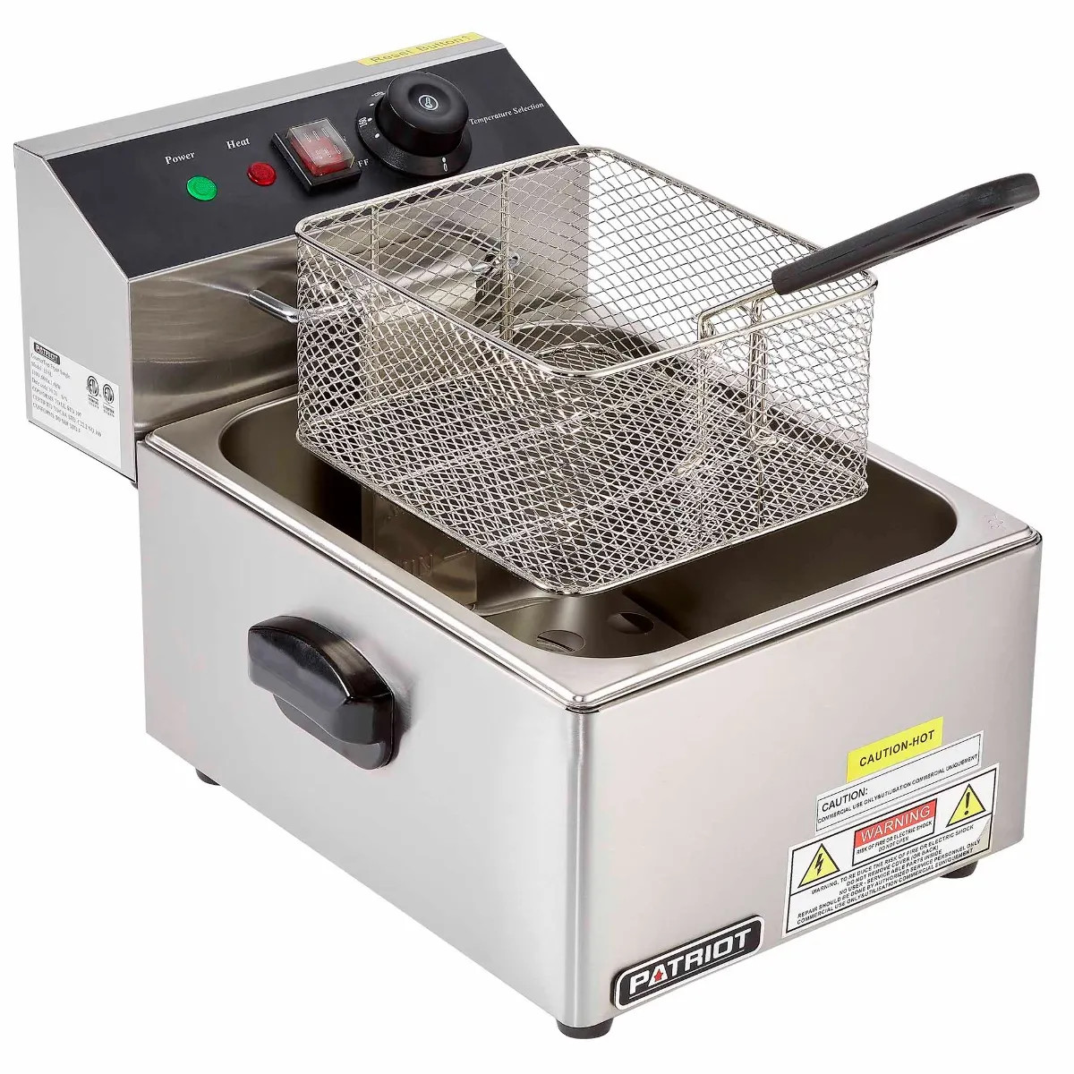 Patriot EF6L 15 lb. Light Duty 120V Electric Countertop Fryer 11-3/4″W With B…