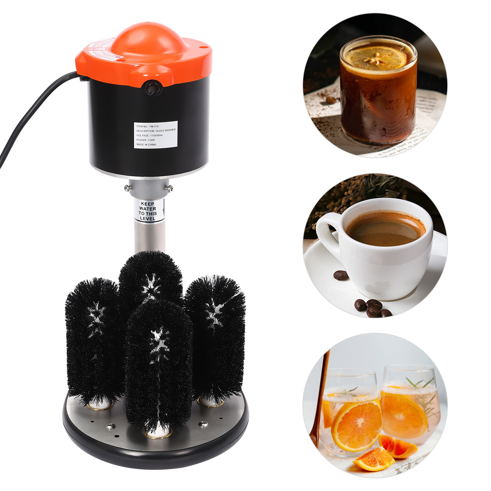 Electric Cup Washer Commercial Glass Washer Wine Glass Cleaning Machine