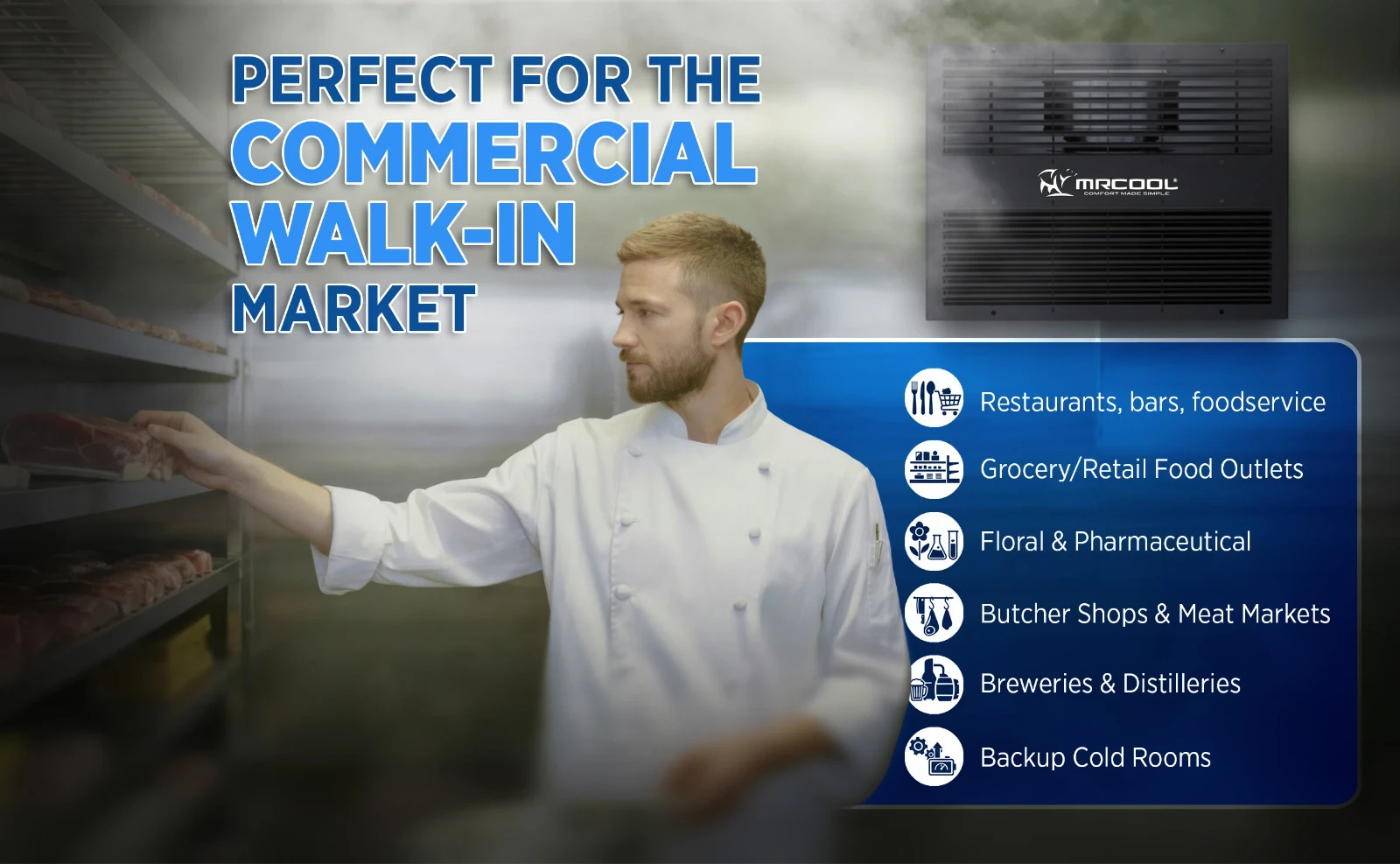 MRCOOL 12K BTU Walk-In Cooler Refrigeration System with WiFi & R32 All-in-One