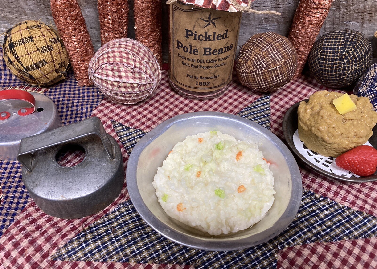 Primitive Farmhouse Kitchen Realistic Fake Faux Food Display COLE SLAW Prop CS9