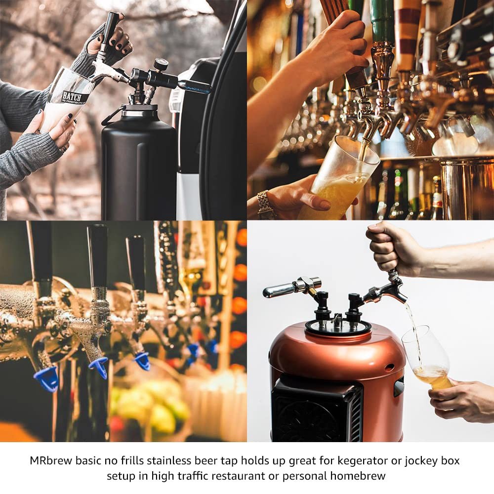 MRbrew Upgraded Draft Keg Tap, All Commercial 304 1 Count (Pack of 1), Silver