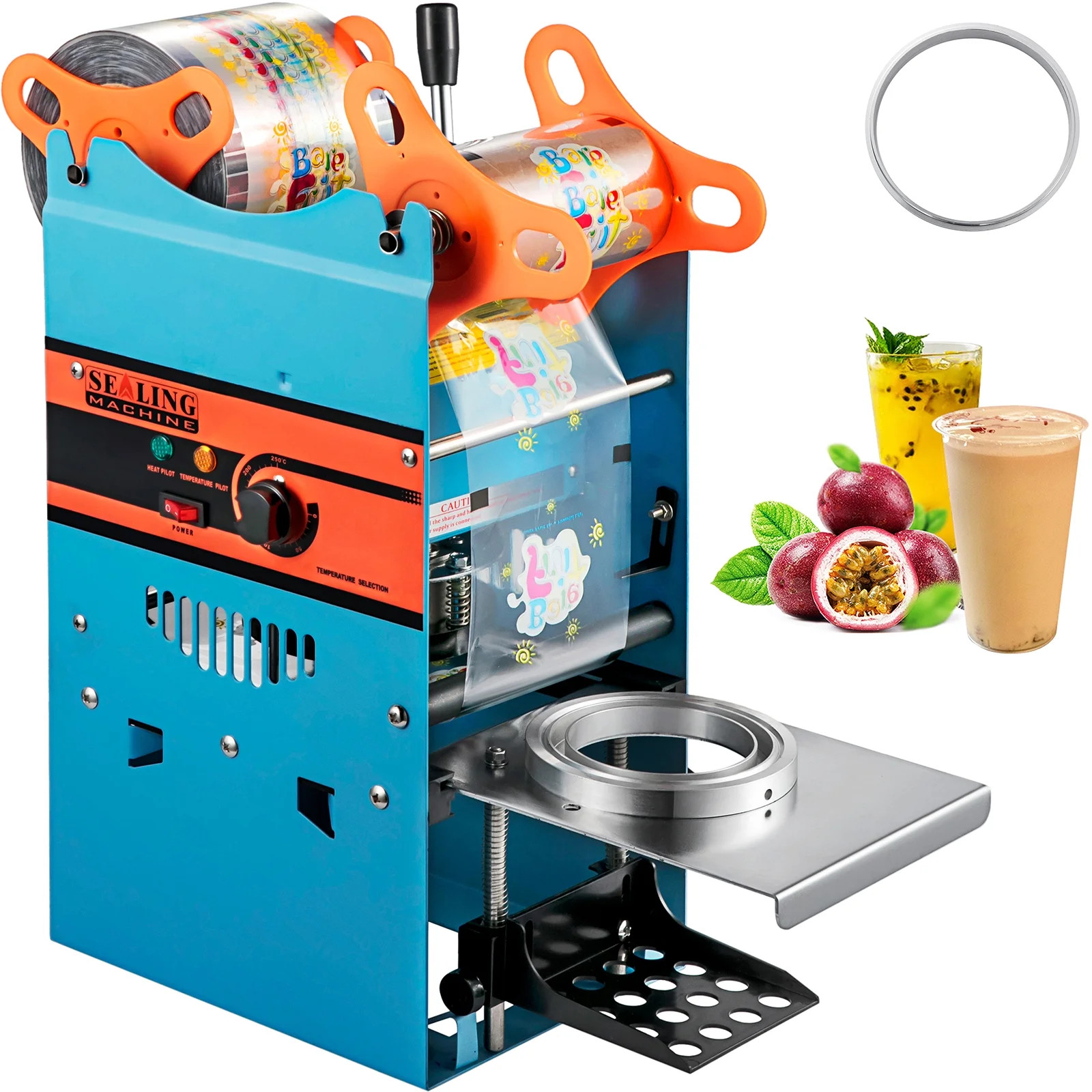 Manual Cup Sealing Machine 90/95mm Cups — 300–500 cups/hr, Semi-Auto