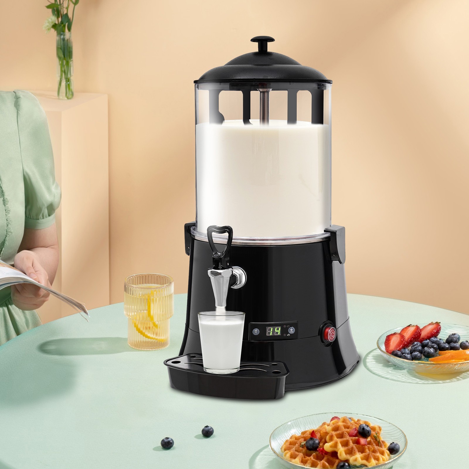 Hot Chocolate Machine 10L Commercial Hot Chocolate Dispenser Hot Beverage Warmer