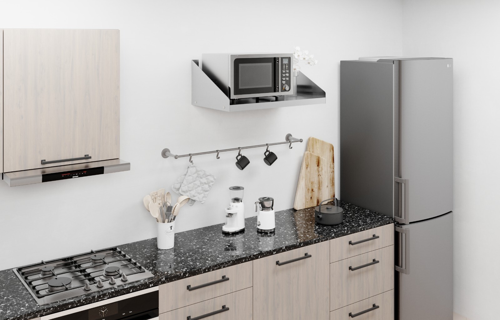 18 in. x 30 in. Stainless Steel Wall Shelf with Side Guards