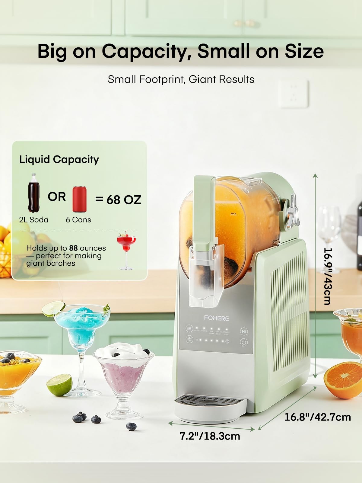 Slushie Machine, 88 oz Slushy Machine for Home, Professional Frozen Drink Maker