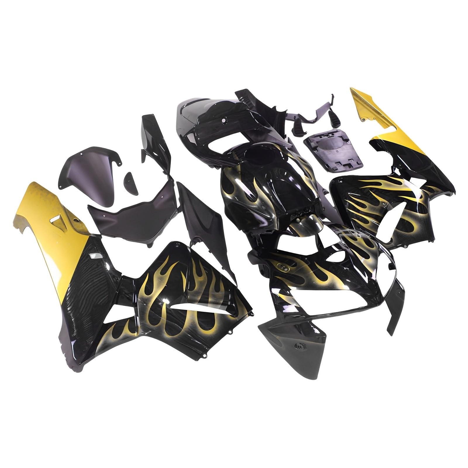 Black Yellow ABS Fairing Kit Honda CBR600RR 2005 2006 Injection Mold