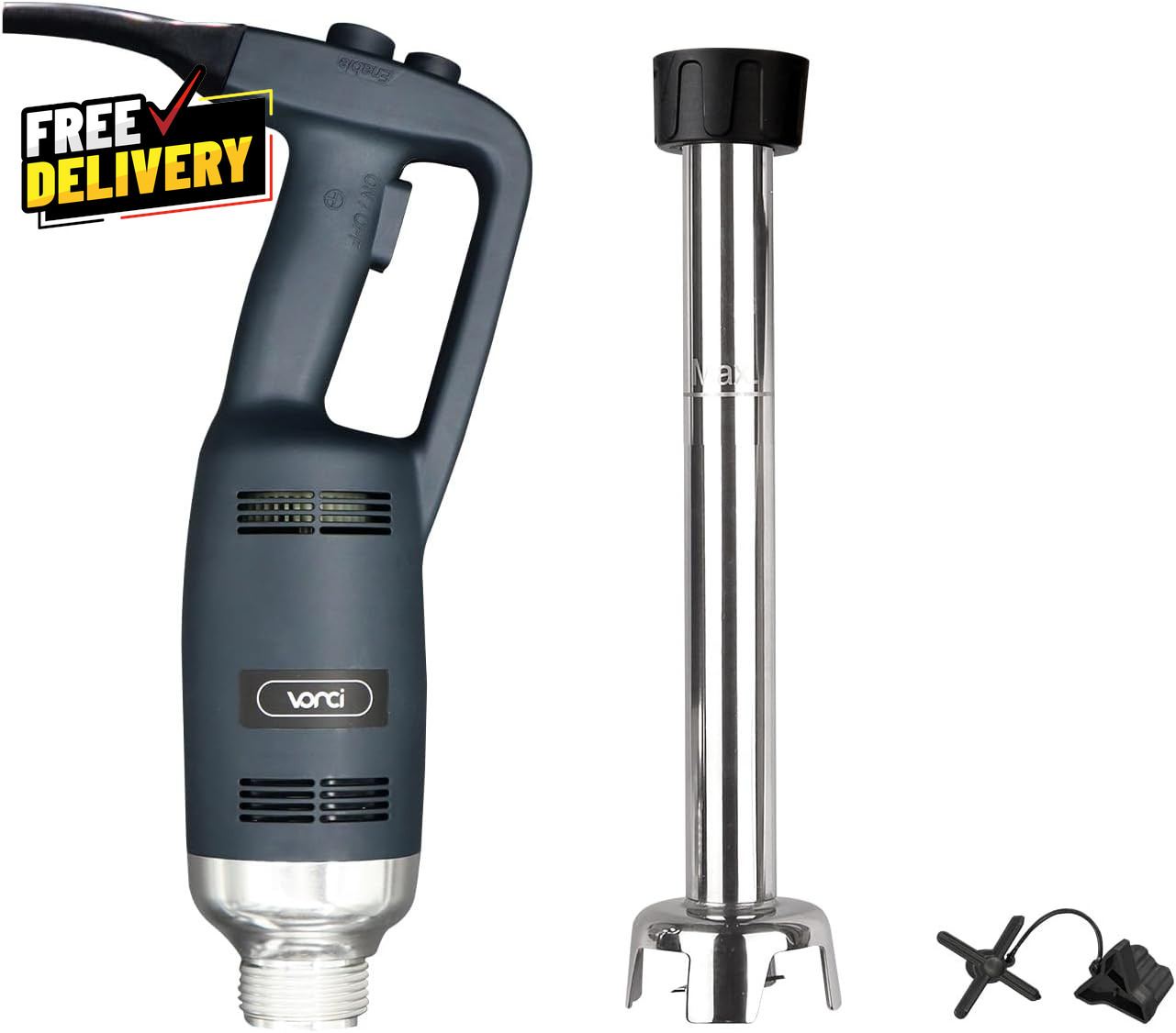 500W Commercial Immersion Blender 16 SUS 304 Removable Shaft Heavy Duty Power…
