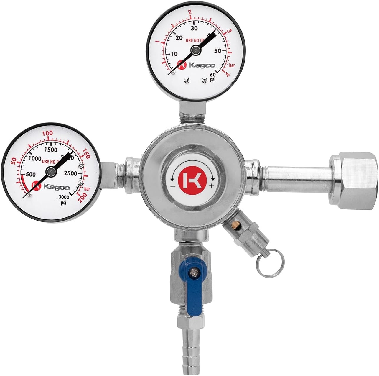 Pro Dual Gauge CO2 Draft Beer Regulator – Chrome Plated Brass