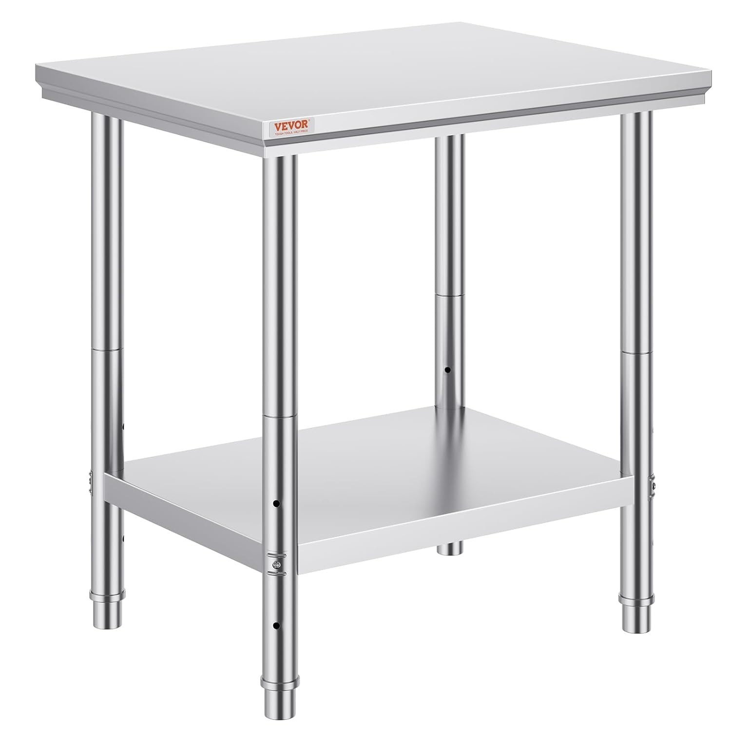 330 lbs Capacity Stainless Steel Kitchen Workstation 24x30x32 – Adjustable Shelf