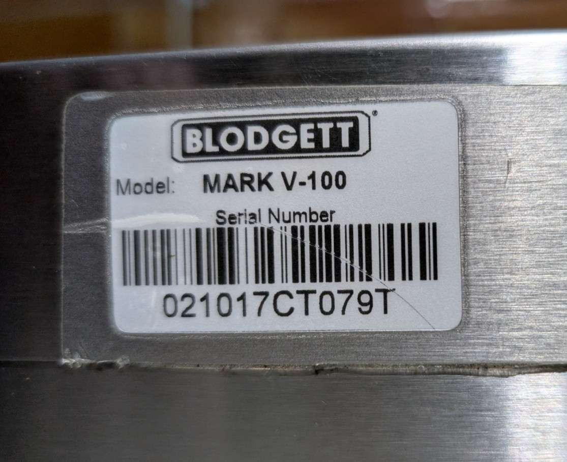 Mark V-100 Blodgett Electric Single Deck Full Size Convection Oven 440/480v 3Ph