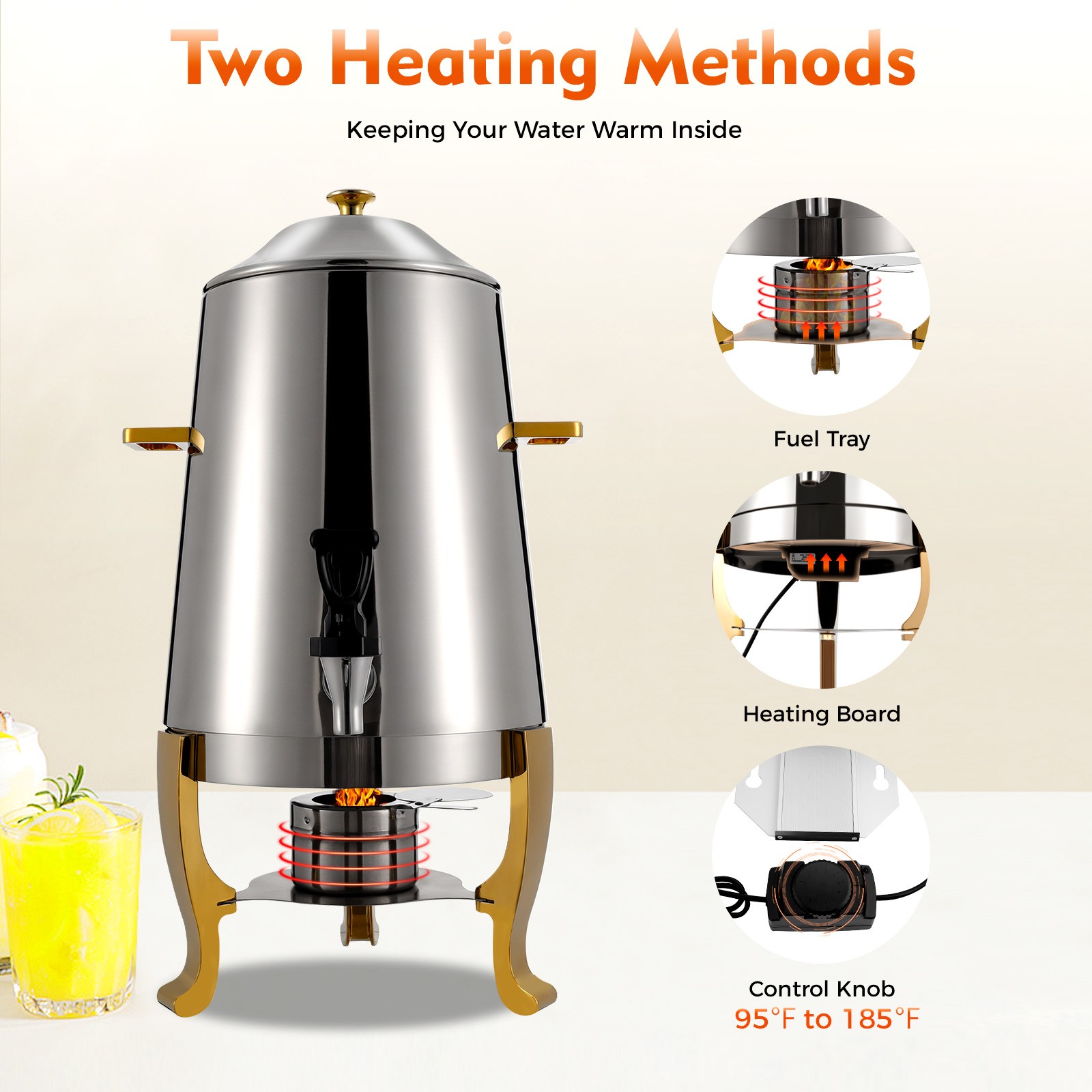 13L Hot Water Boiler Drinks Warmer Beverage Dispenser Electric keep Warming 400W